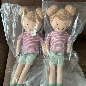 Target Striped Pink and Mint Doll Set